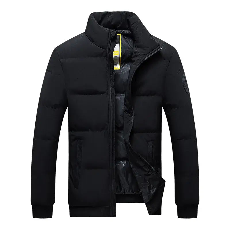 Men's Thick Puffer Jacket – High Collar Winter Coat