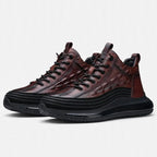 Urban Edge Leather-Look Sneakers