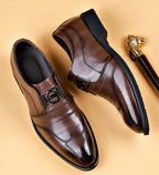 Embroidered Pointed-Toe Oxfords