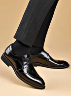 Embroidered Pointed-Toe Oxfords