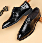 Embroidered Pointed-Toe Oxfords