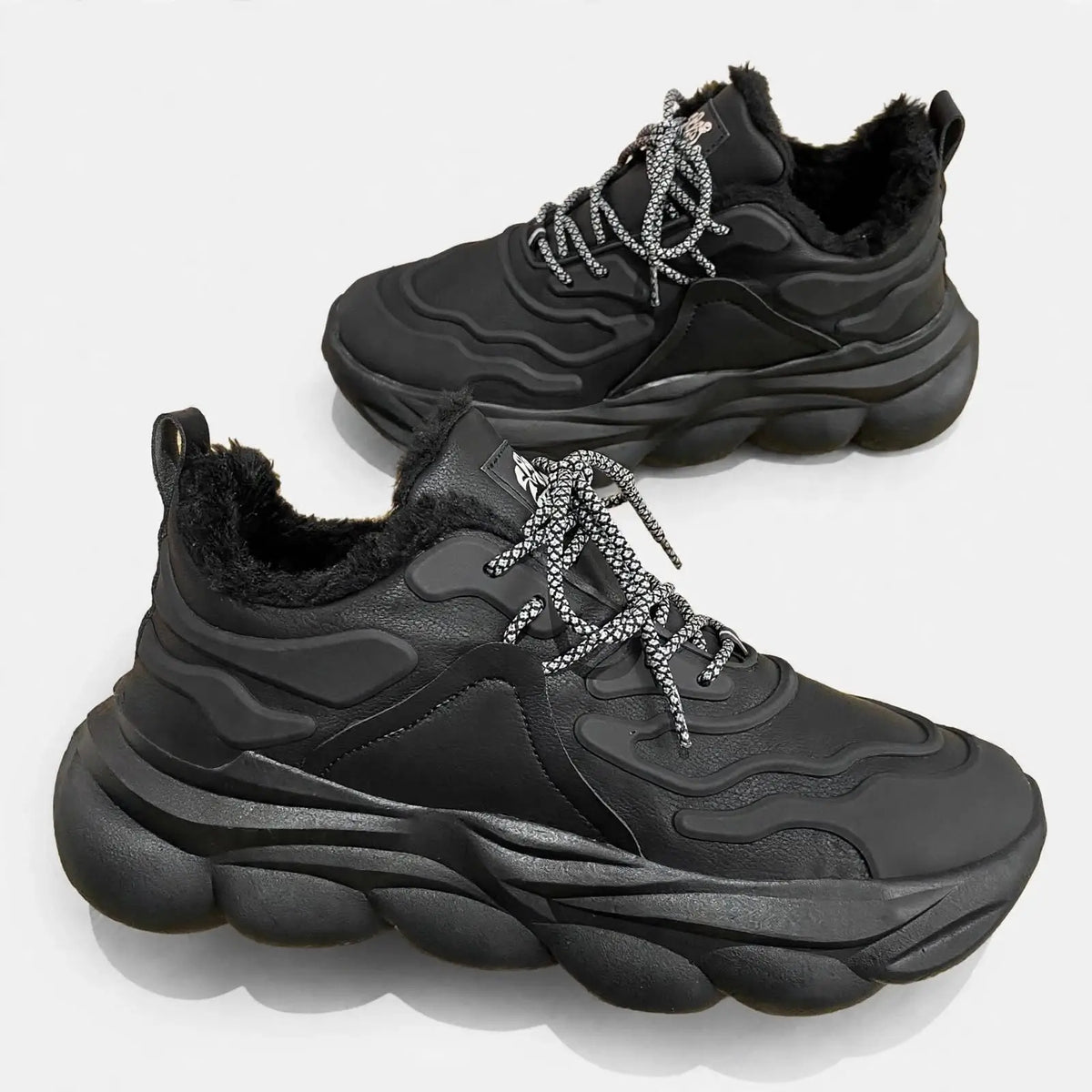 Onyx Trail Velvet-Lined Chunky Sneakers