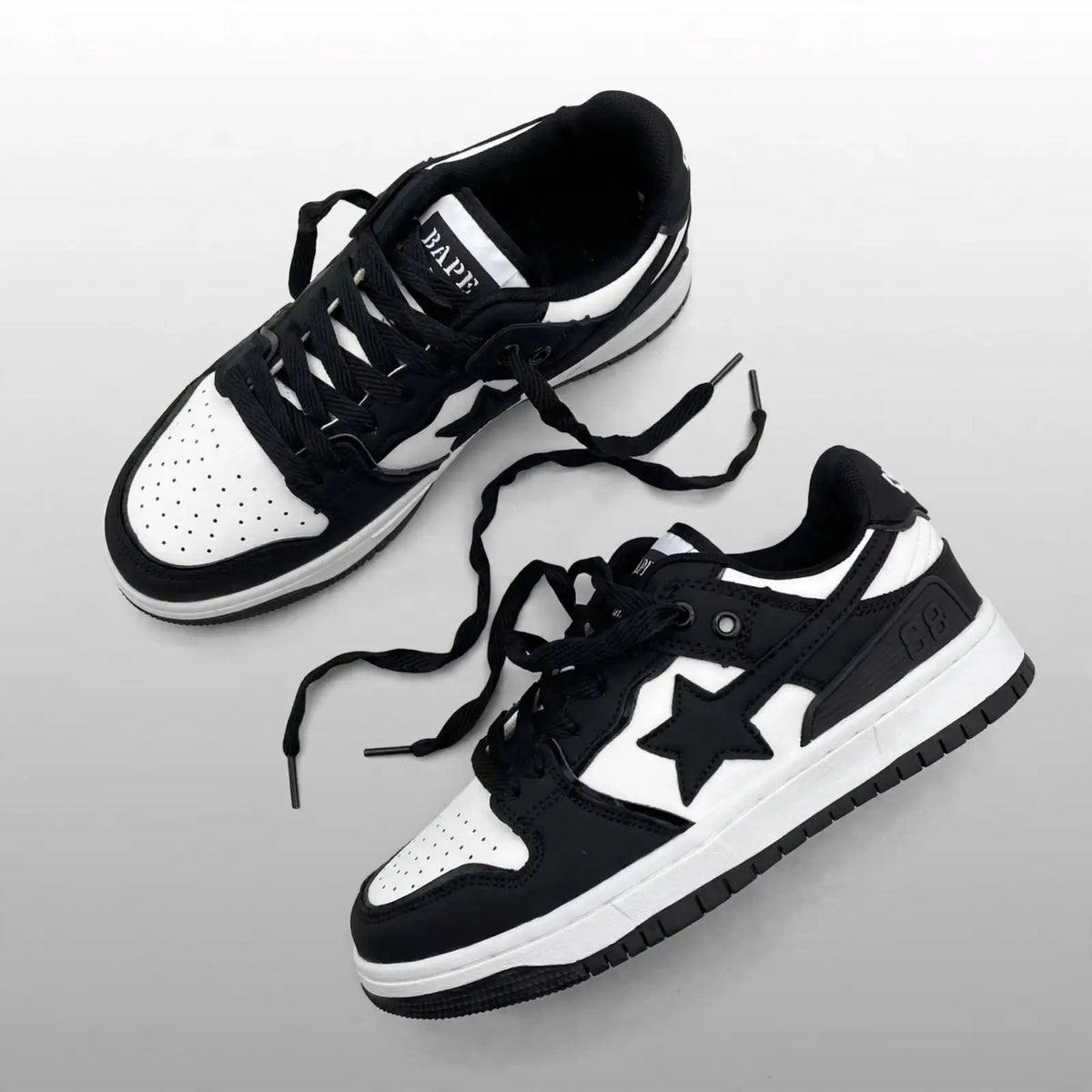 Starline Retro Sneakers – Black & White