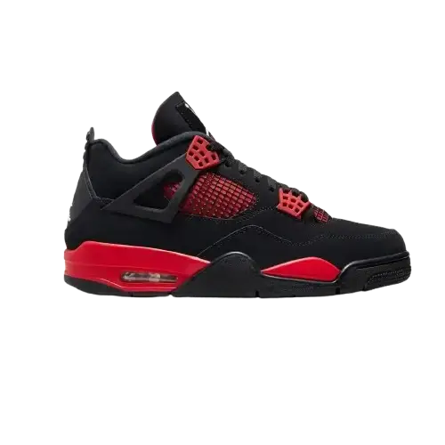 Joe 4 Retro Court Sneakers – Black & Red - Unisex