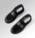 Men's Classic Suede-Style Slip-On Loafers – Smart Casual Shoes