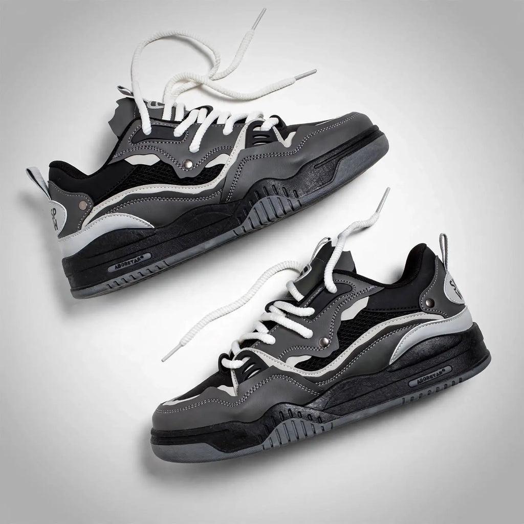 Men's Retro Chunky Sneakers – Color block Streetwear Shoes