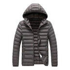 Men’s Slim-Fit Lightweight Hooded Puffer Jacket