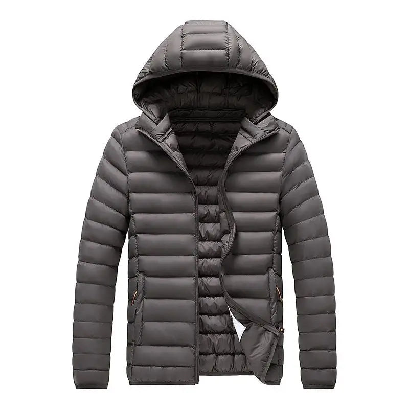 Men’s Slim-Fit Lightweight Hooded Puffer Jacket