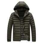 Men’s Slim-Fit Lightweight Hooded Puffer Jacket