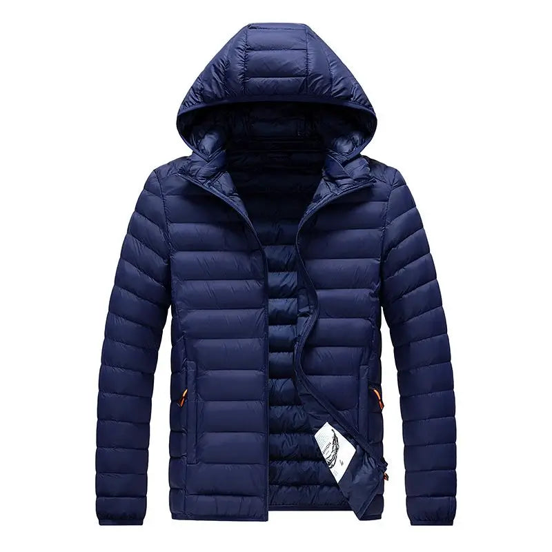 Men’s Slim-Fit Lightweight Hooded Puffer Jacket