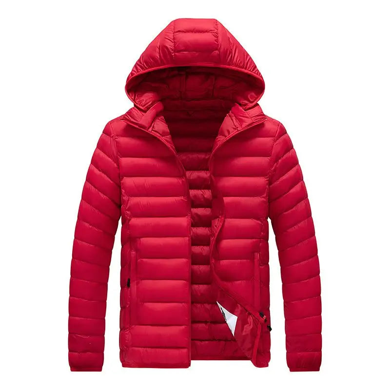 Men’s Slim-Fit Lightweight Hooded Puffer Jacket