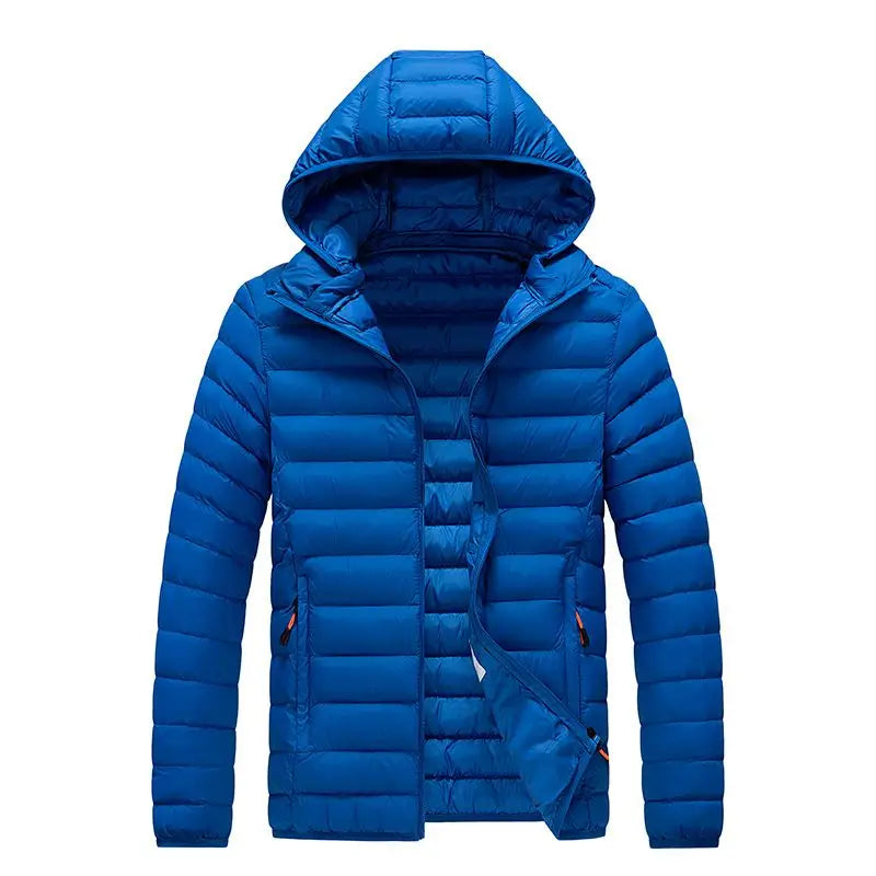 Men’s Slim-Fit Lightweight Hooded Puffer Jacket