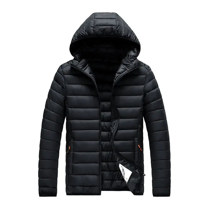 Men’s Slim-Fit Lightweight Hooded Puffer Jacket