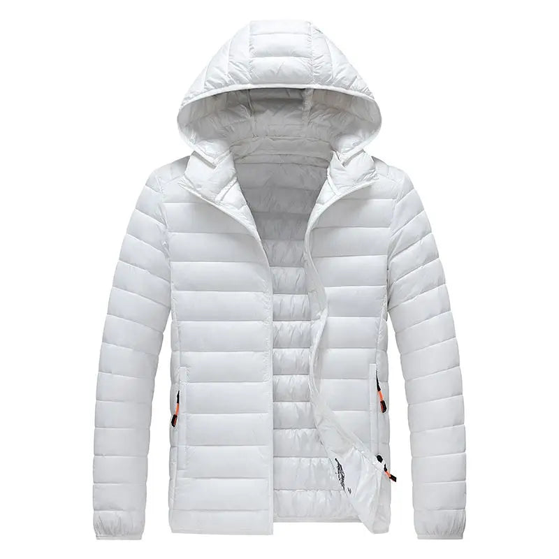 Men’s Slim-Fit Lightweight Hooded Puffer Jacket