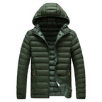 Men’s Slim-Fit Lightweight Hooded Puffer Jacket