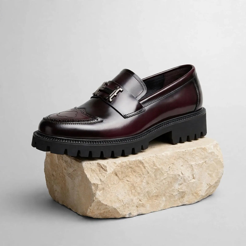Men's Premium Leather Chunky Sole Loafers
