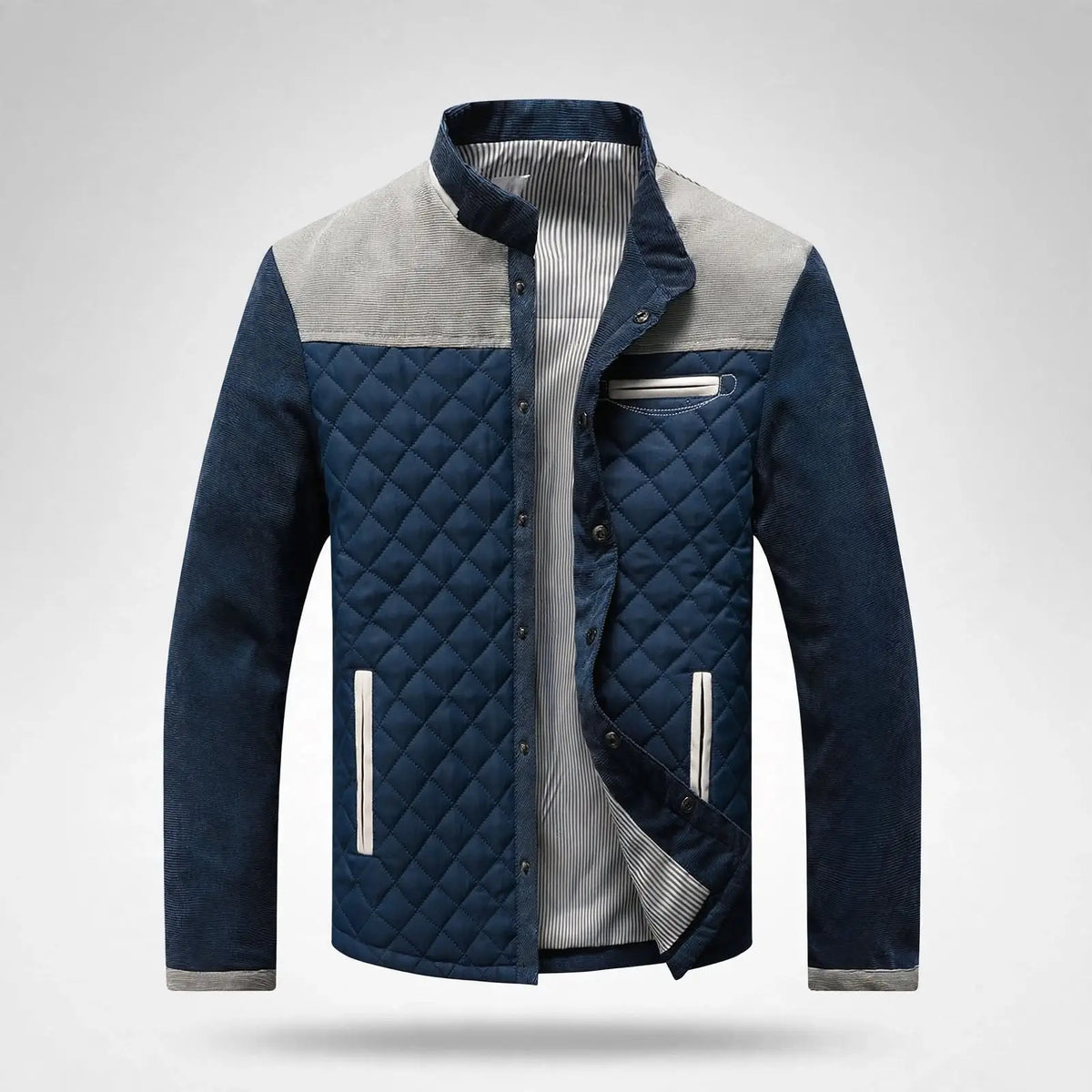 Heritage Quilt Men's Stand-Collar Jacket