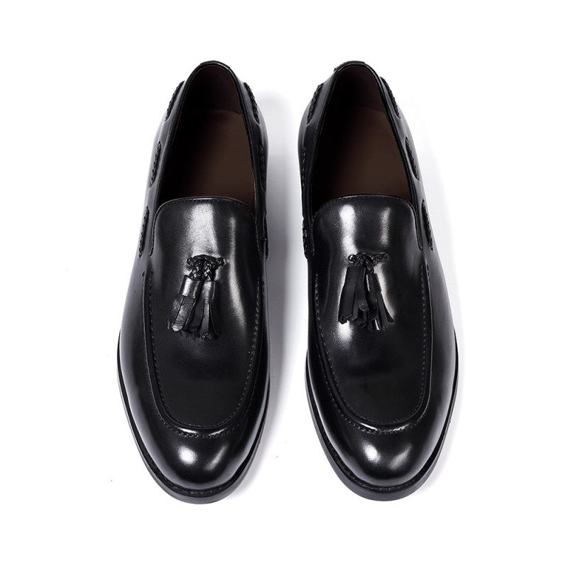 Fringed Tassel Loafers - Leather Shoes