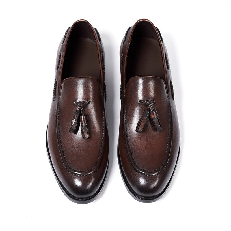 Fringed Tassel Loafers - Leather Shoes