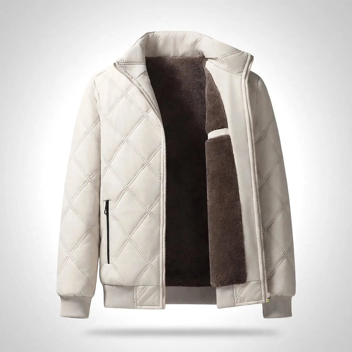 Diamond Lux Men's Fleece-Lined Quilted Jacket