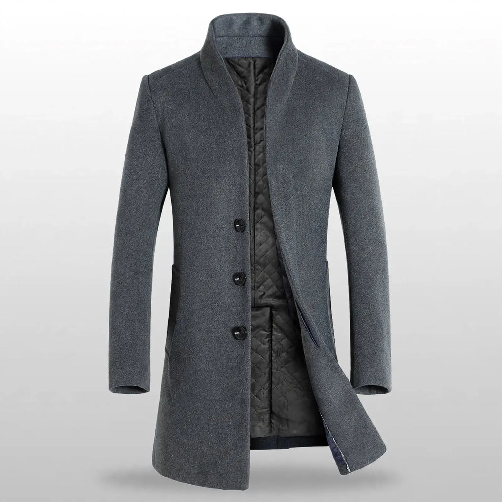 Urban Class Men's Quilted-Lining Long Coat