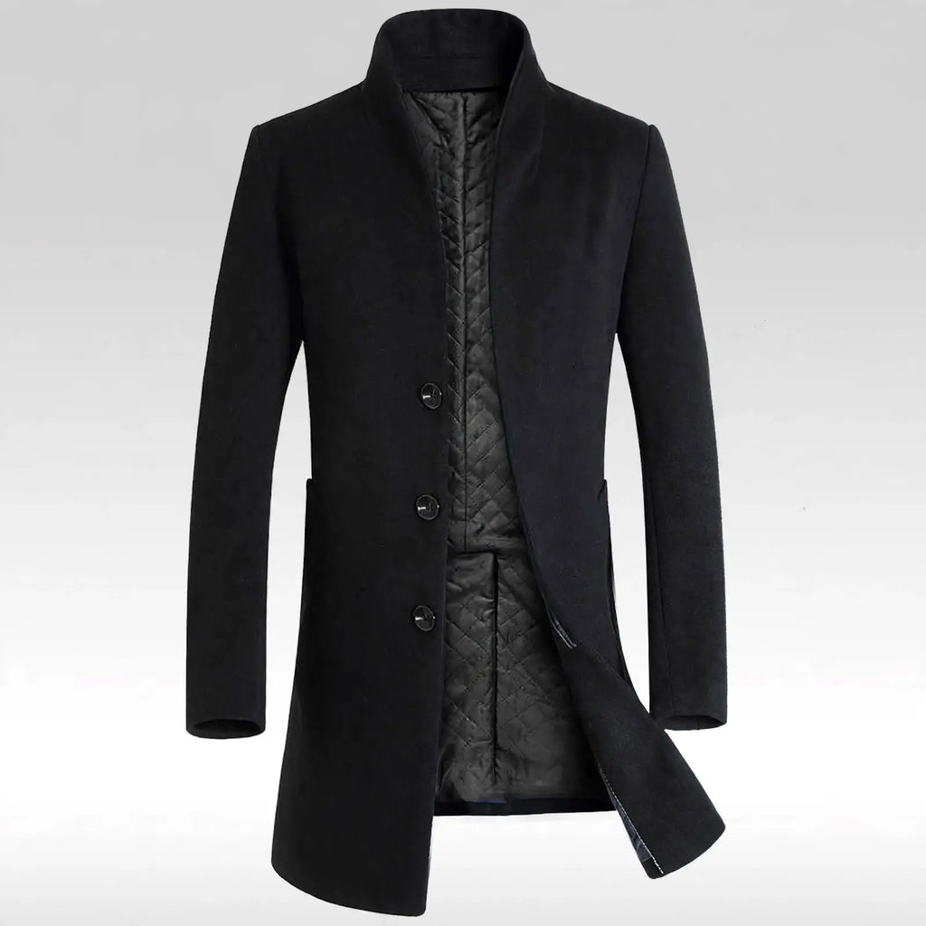 Urban Class Men's Quilted-Lining Long Coat