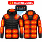 Thermo Core Smart Heated Hooded Jacket – Up to 21 Heating Zones