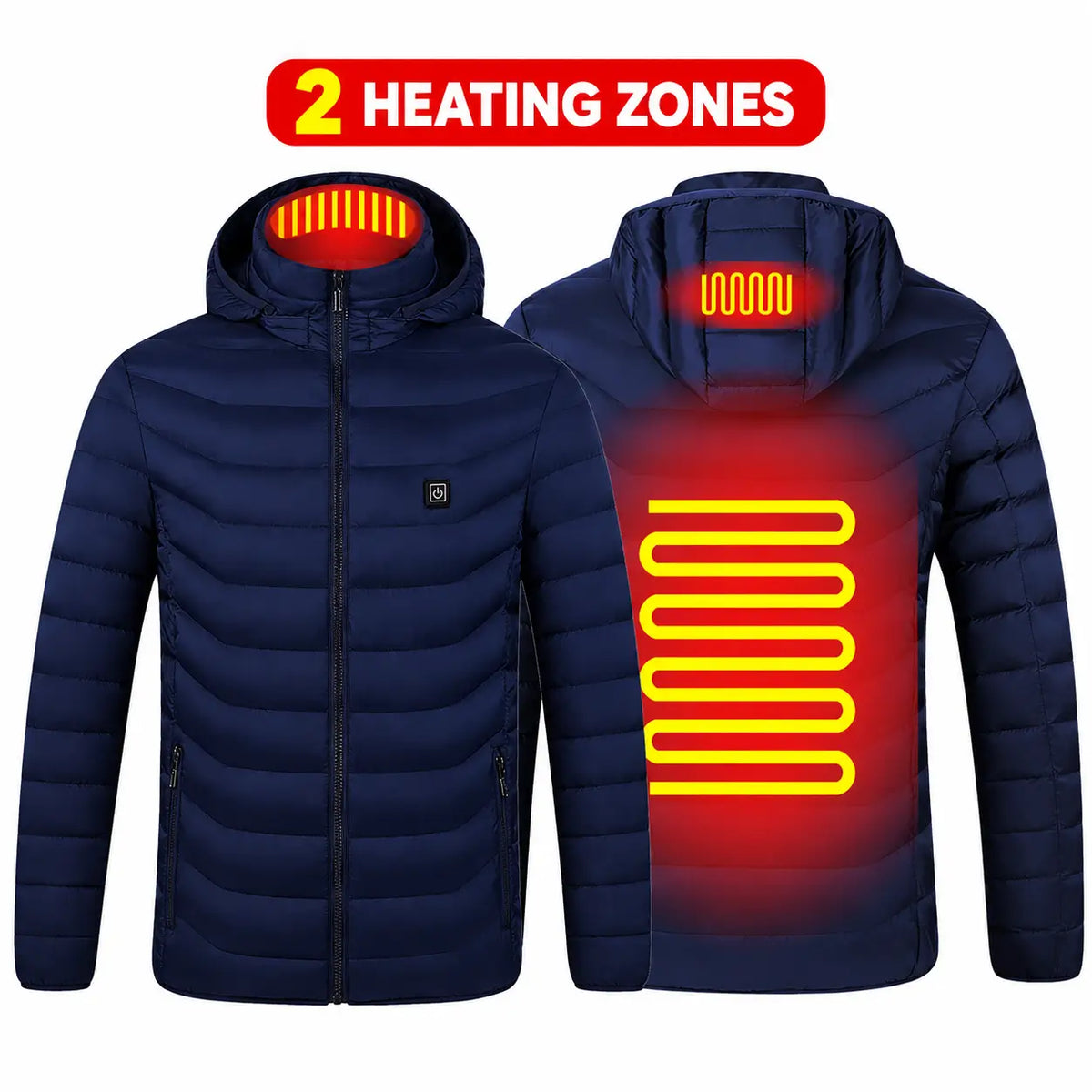 Thermo Core Smart Heated Hooded Jacket – Up to 21 Heating Zones