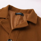 Men’s Classic Long Coat – Single-Breasted Overcoat
