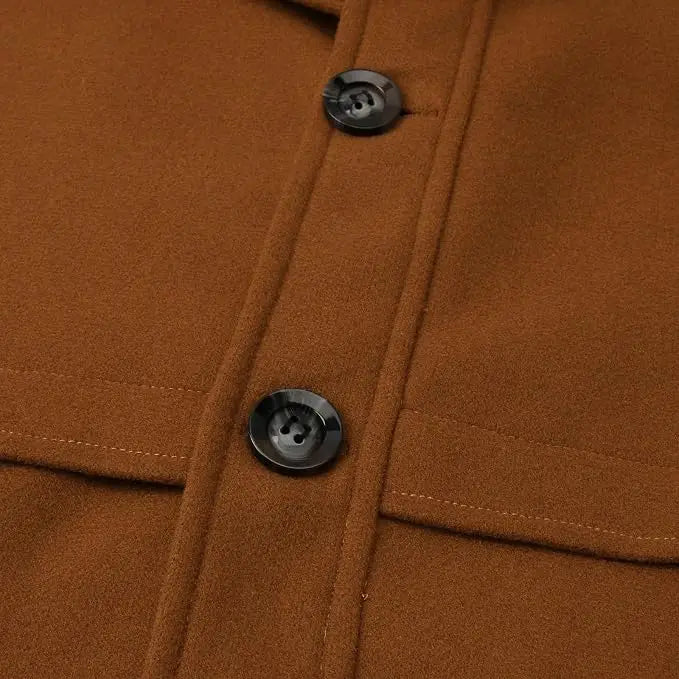 Men’s Classic Long Coat – Single-Breasted Overcoat