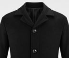 Men’s Classic Long Coat – Single-Breasted Overcoat