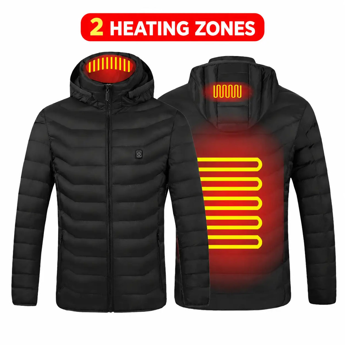 Thermo Core Smart Heated Hooded Jacket – Up to 21 Heating Zones