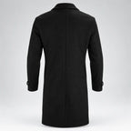 Men’s Classic Long Coat – Single-Breasted Overcoat