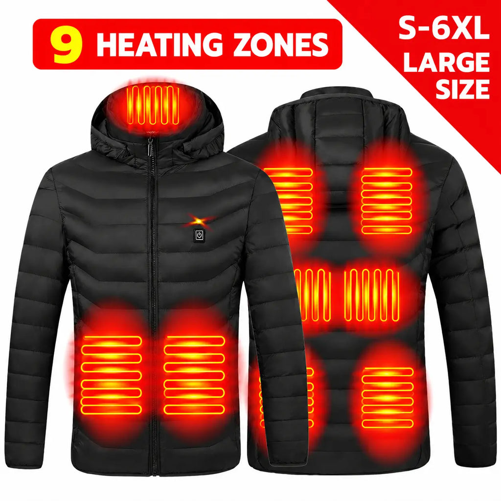 Thermo Core Smart Heated Hooded Jacket – Up to 21 Heating Zones