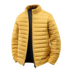 Men's Stand Collar Quilted Puffer Jacket – Lightweight Winter Coat