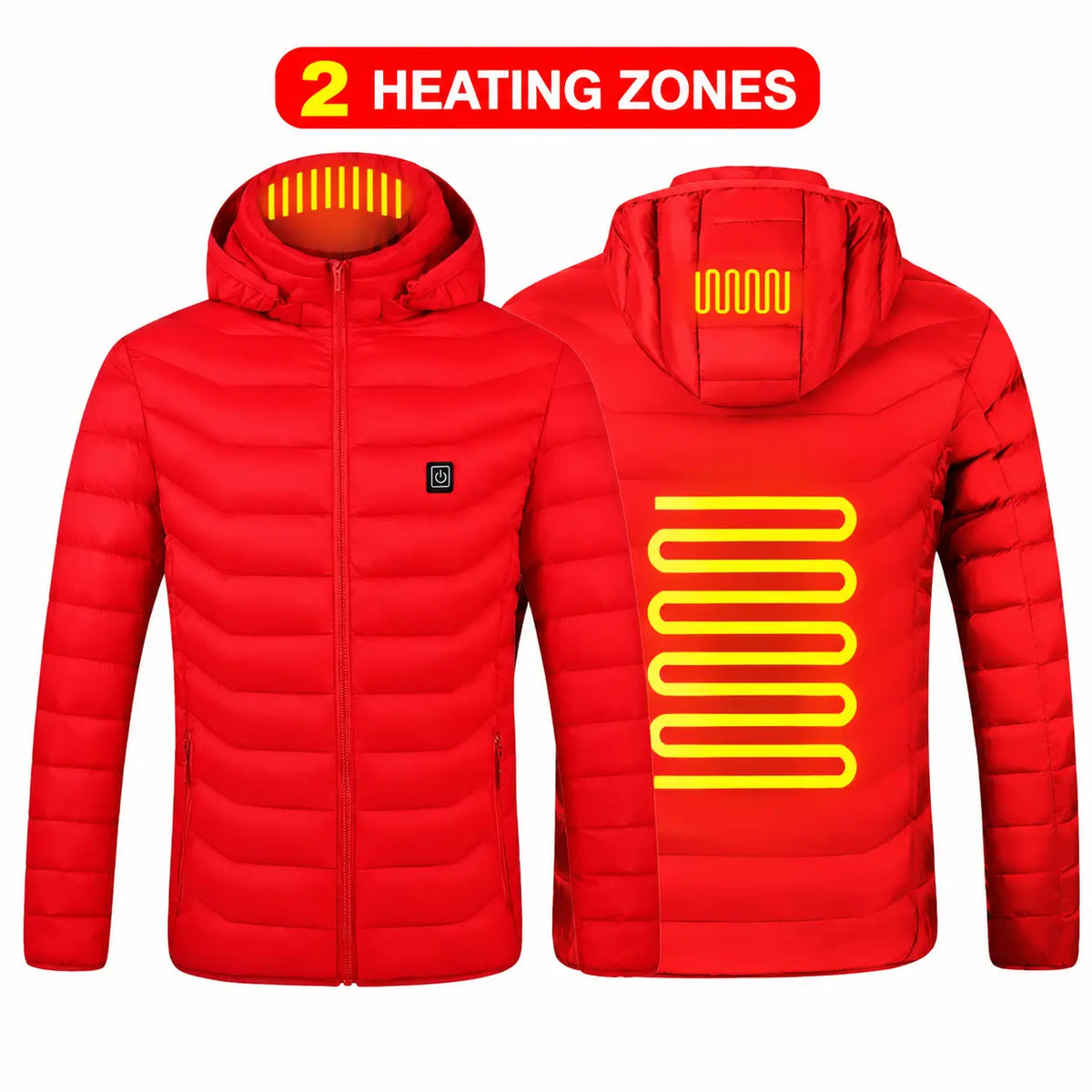Thermo Core Smart Heated Hooded Jacket – Up to 21 Heating Zones