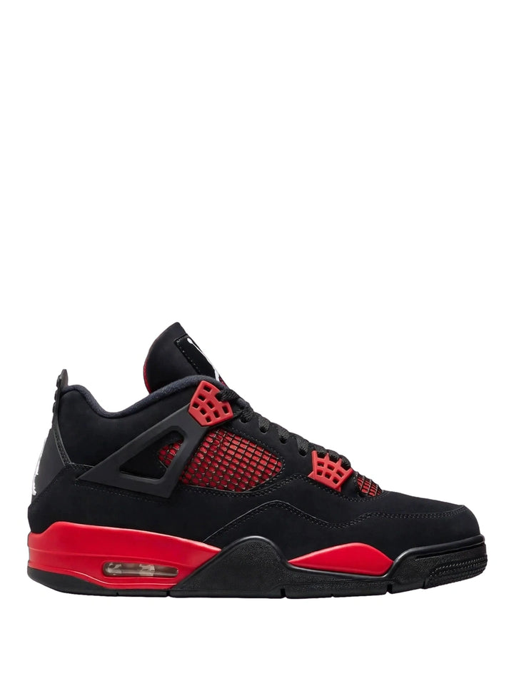 Joe 4 Retro Court Sneakers – Black & Red - Unisex