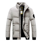 Men's Thick Puffer Jacket – High Collar Winter Coat
