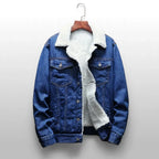 Men's Fleece-Lined Denim Jacket – Classic Warm Winter Outerwear