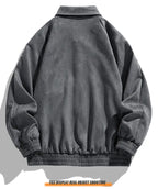 Men's Vintage Suede Bomber Jacket – Relaxed Fit