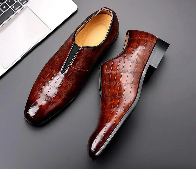 Men's Stone-Texture Loafers – British Casual Collection