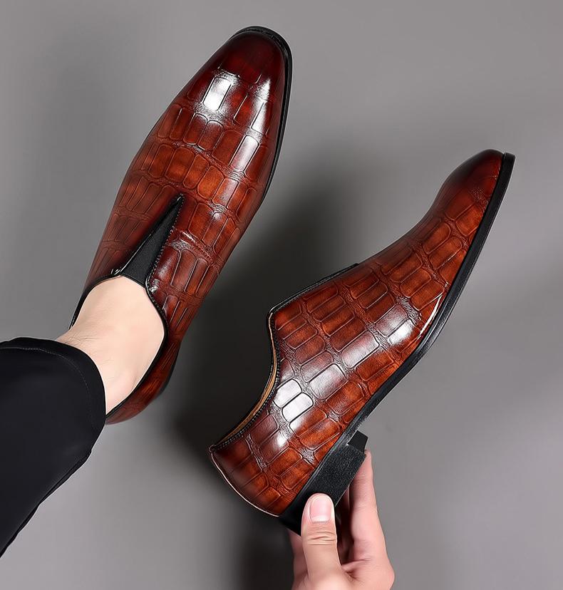 Men's Stone-Texture Loafers – British Casual Collection