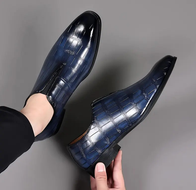Men's Stone-Texture Loafers – British Casual Collection