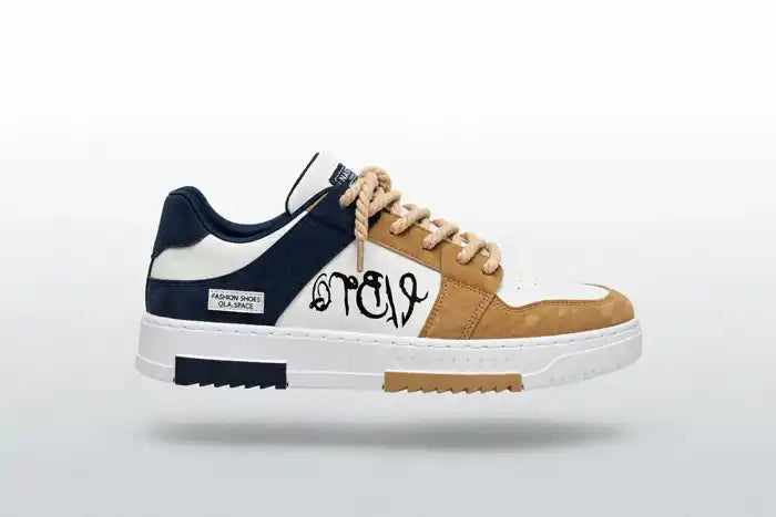 Men's Fashion Graffiti Sneakers | Casual Chunky Streetwear Sneakers for Men