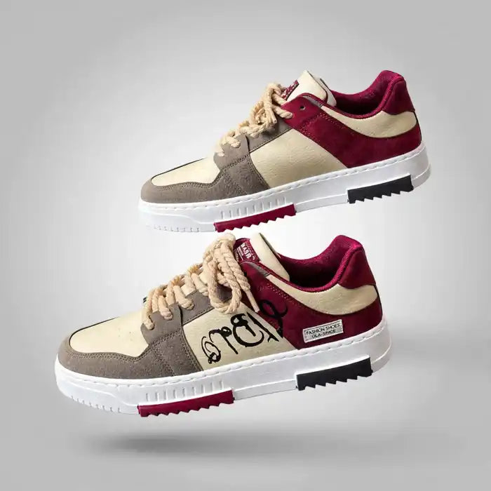 Men's Fashion Graffiti Sneakers | Casual Chunky Streetwear Sneakers for Men