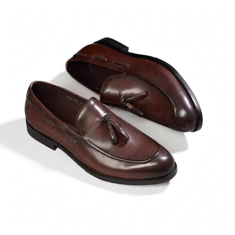 Fringed Tassel Loafers - Leather Shoes