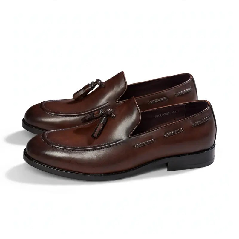 Fringed Tassel Loafers - Leather Shoes