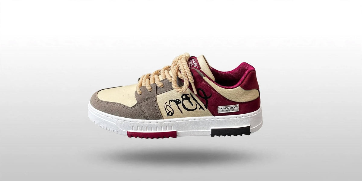 Men's Fashion Graffiti Sneakers | Casual Chunky Streetwear Sneakers for Men