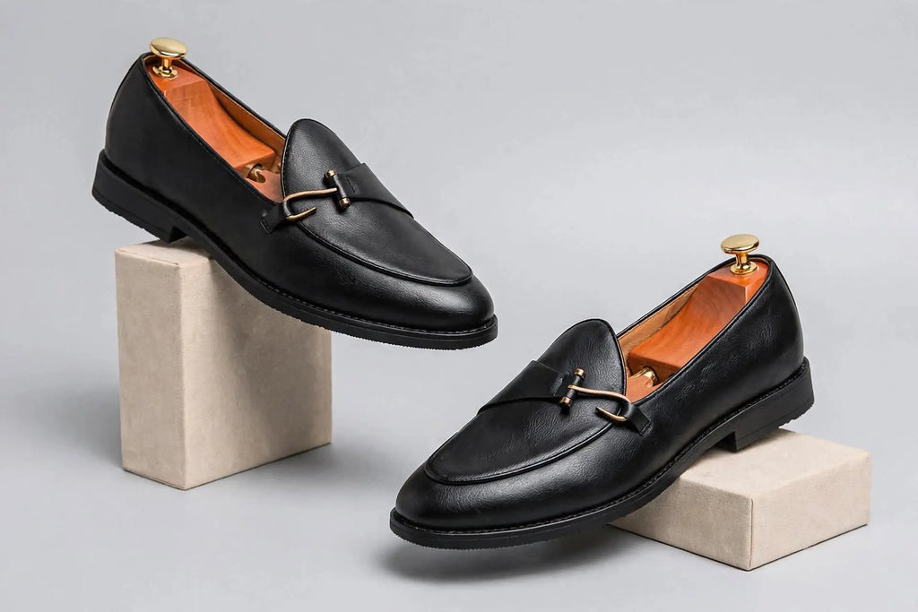 Royal Buck Leather-Look Loafers