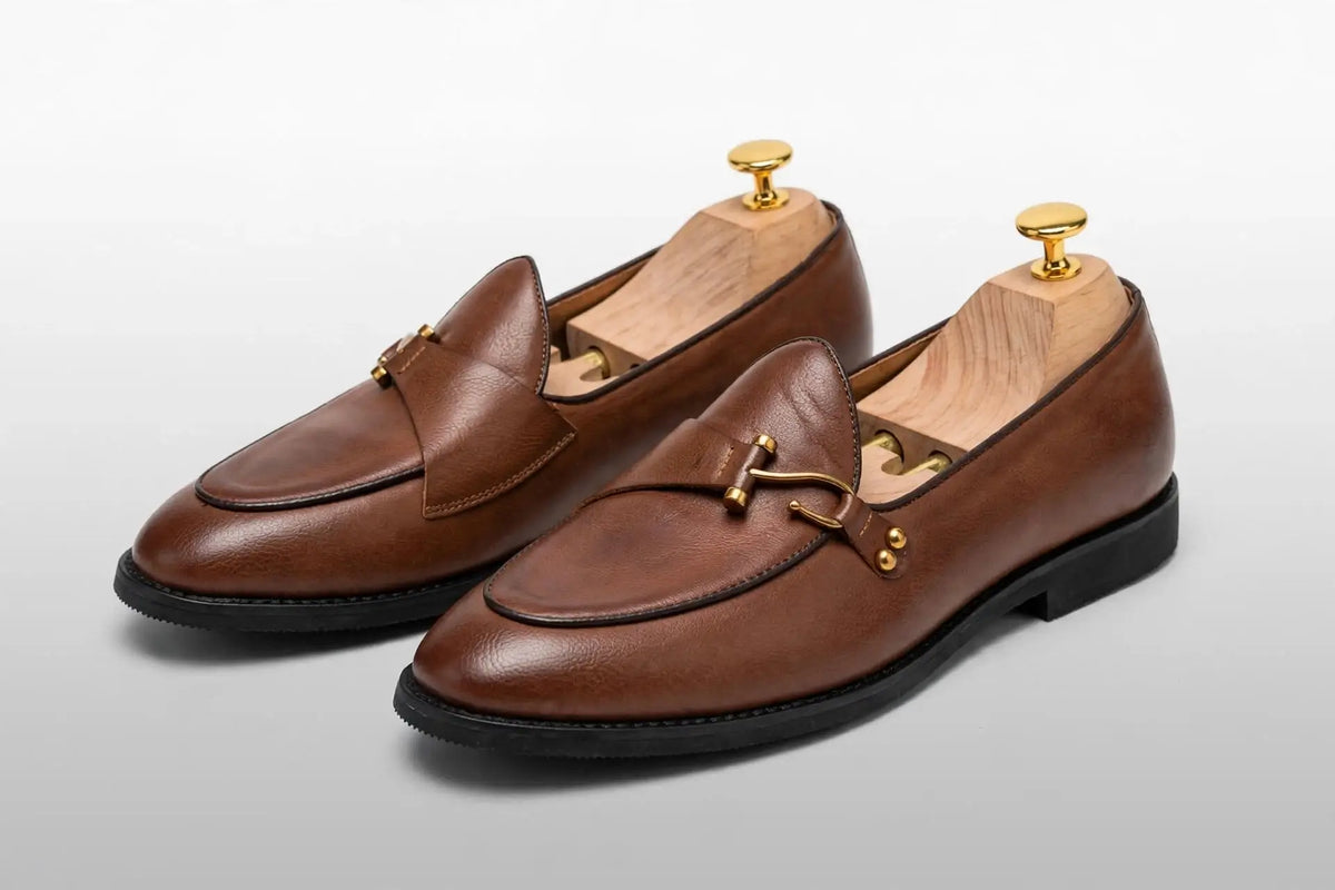 Royal Buck Leather-Look Loafers